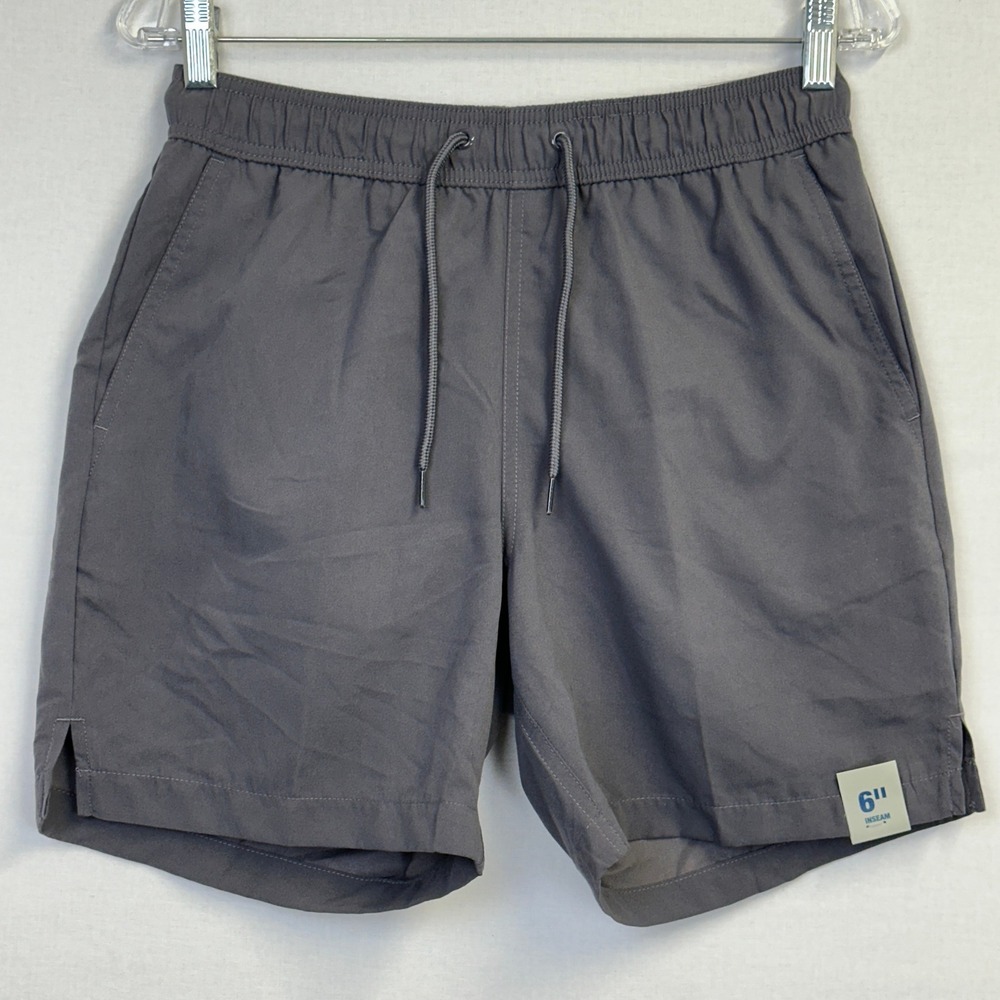 George Above The Knee Swim Shorts Charcoal Gray Men's Size S